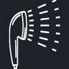 Logo Duschkopf starker Wasserdruck